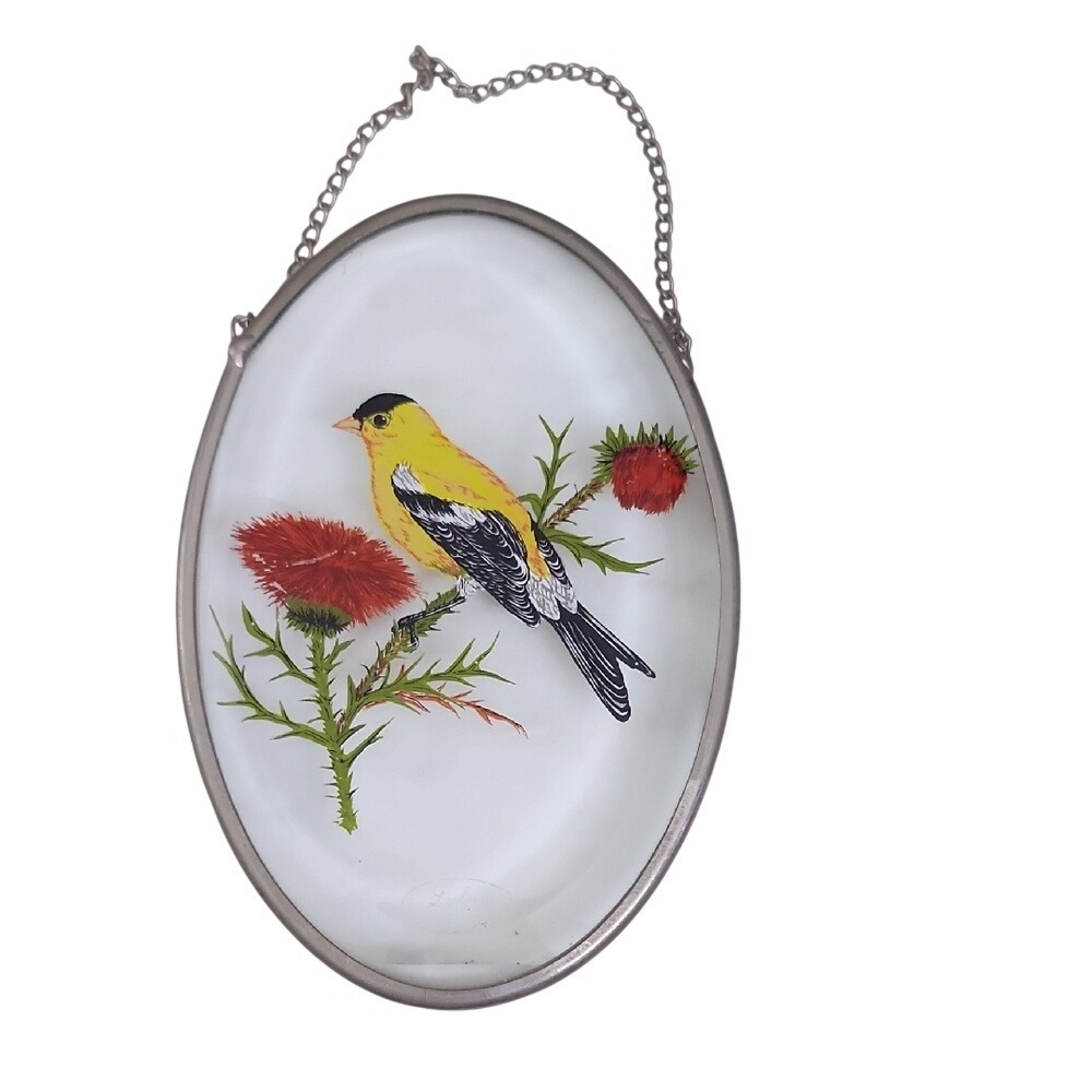 Lyford Goldfinch‎ On Thistle Window Suncatcher Vintage